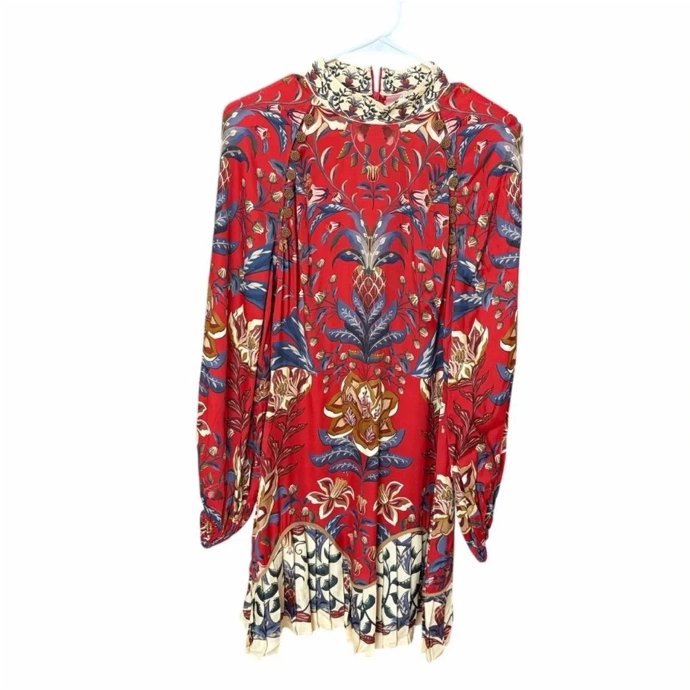 Farm Rio: Red Winter Breeze Lenzing Viscose Mini Dress - Picture 6 of 13
